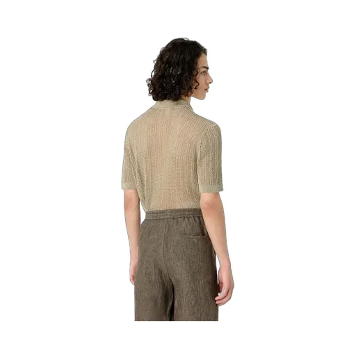 Short-Sleeved Knitted Polo Shirt