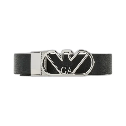 Logo-Buckle Leather Belt