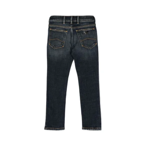 Logo Plaque Distressed Jeans