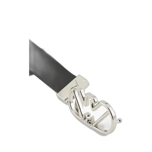 Logo-Buckle Leather Belt