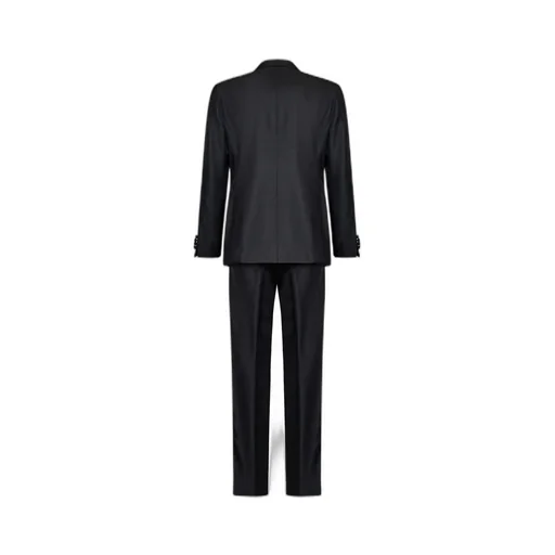 Single-Breasted Pressed Crease Tailored Suit