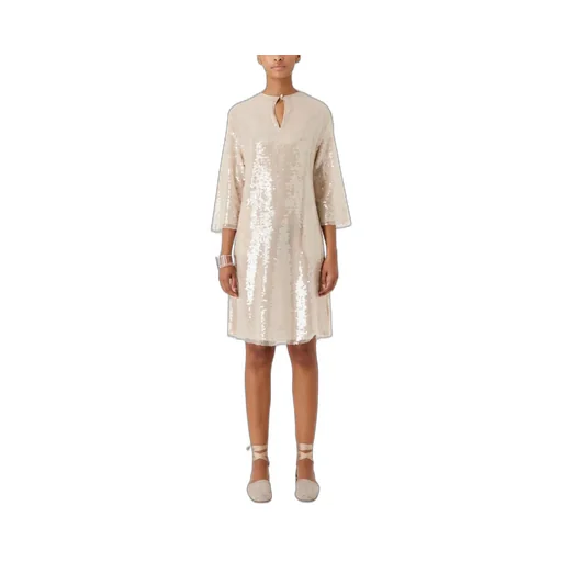 Long-Sleeved Sequined Dress