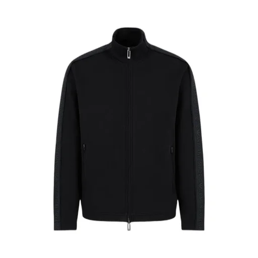 Logo-Embroidered High-Neck Zipped Sweatshirt
