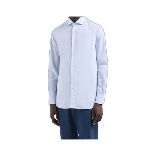 Patterned-Jacquard Buttoned Shirt