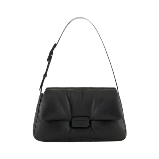 Logo-Plaque Leather Shoulder Bag