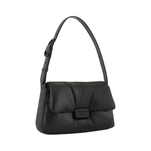 Logo-Plaque Leather Shoulder Bag