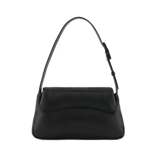 Logo-Plaque Leather Shoulder Bag