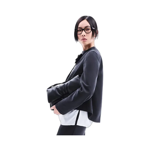 Logo-Plaque Leather Shoulder Bag