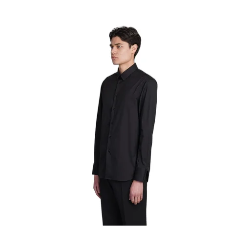 Plain Long-Sleeved Buttoned Shirt