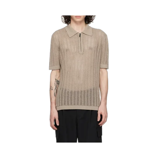 Short-Sleeved Knitted Polo Shirt