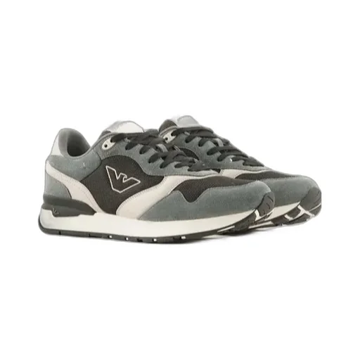 Logo Embroidered Mesh Panelled Sneakers
