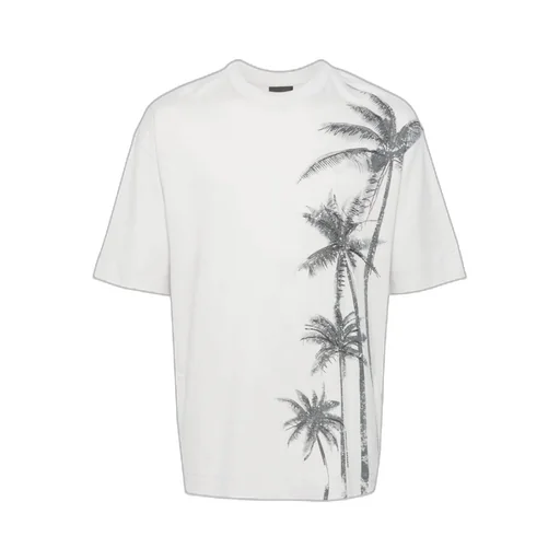 Palm Tree-Print Cotton T-Shirt