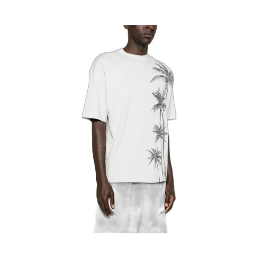 Palm Tree-Print Cotton T-Shirt