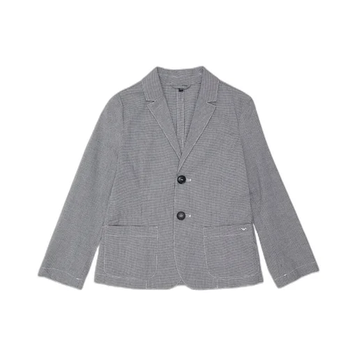 Houndstooth Single-Breasted Blazer