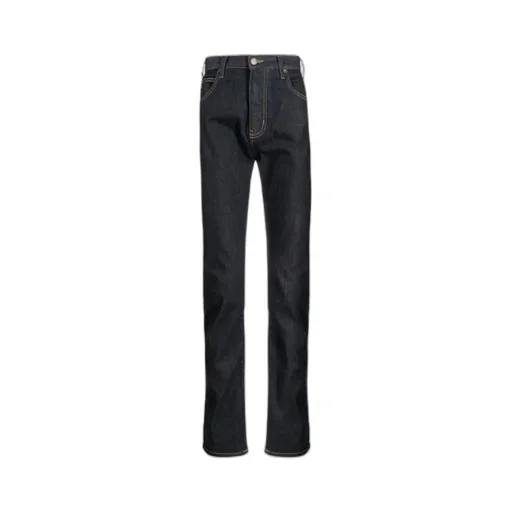 Logo Button Jeans Pants