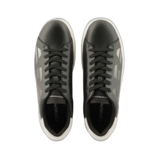 Logo-Perforated Lace-Up Trainers
