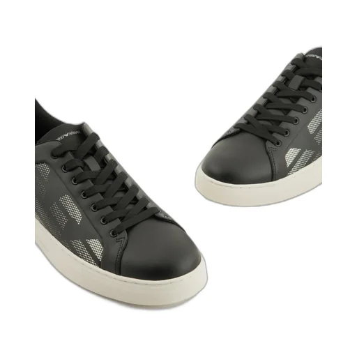 Logo-Perforated Lace-Up Trainers