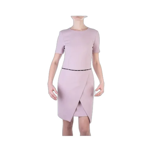 Short-Sleeved Round-Necked Dress