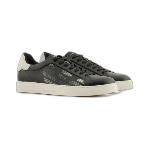 Logo-Perforated Lace-Up Trainers