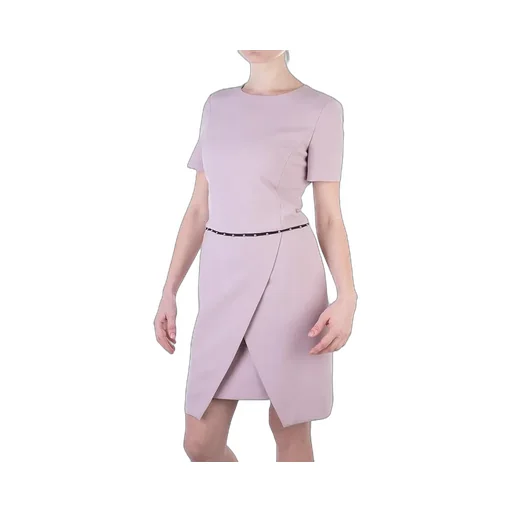 Short-Sleeved Round-Necked Dress