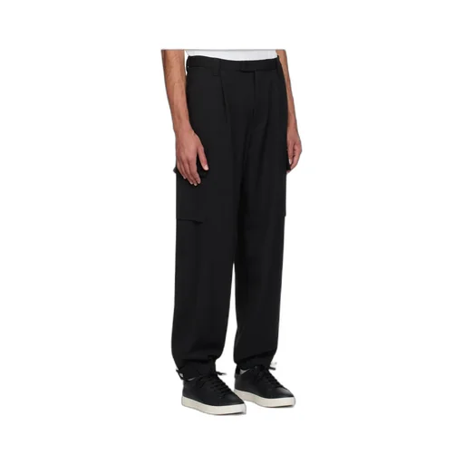 Belt Loop Elastic Casual Pants