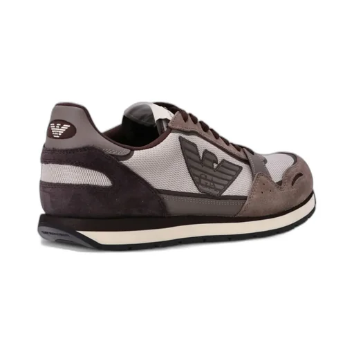 Eagle-Patch Suede-Panelled Sneakers