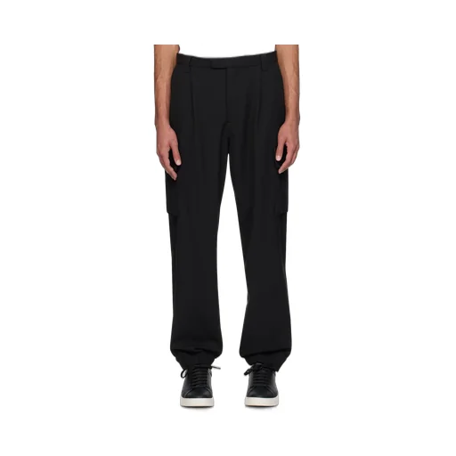 Belt Loop Elastic Casual Pants