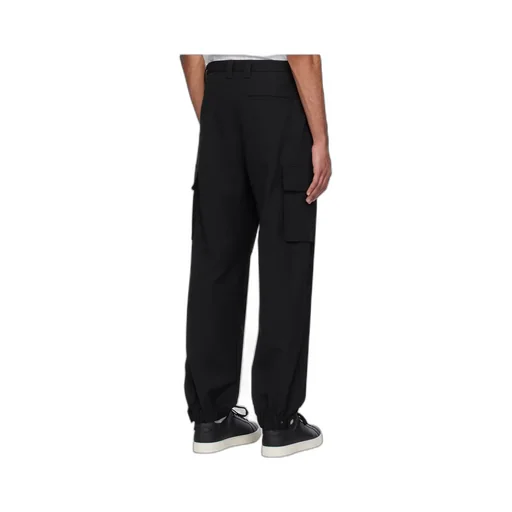 Belt Loop Elastic Casual Pants