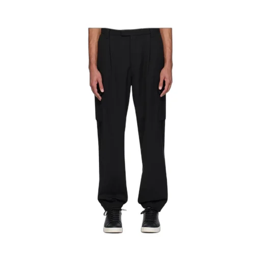 Belt Loop Elastic Casual Pants