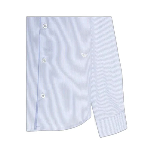Embroidered-Logo Striped Cotton Shirt
