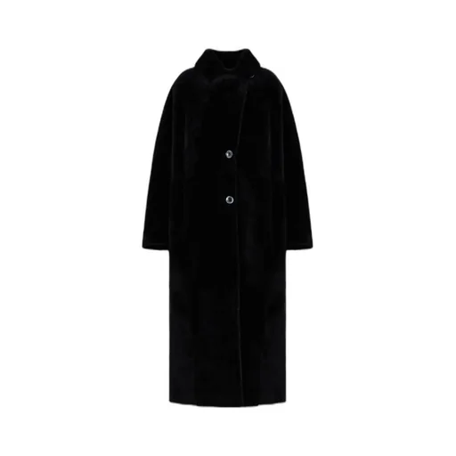 Classic-Collar Shearling Coat