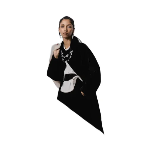 Classic-Collar Shearling Coat