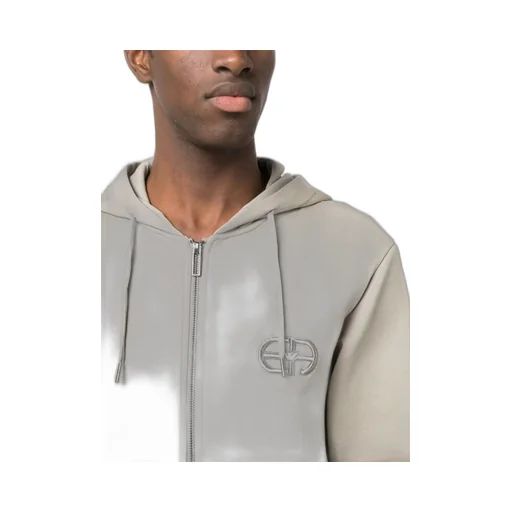 Logo-Embroidered Zipped Drawstring Hoodie