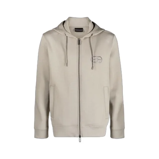 Logo-Embroidered Zipped Drawstring Hoodie