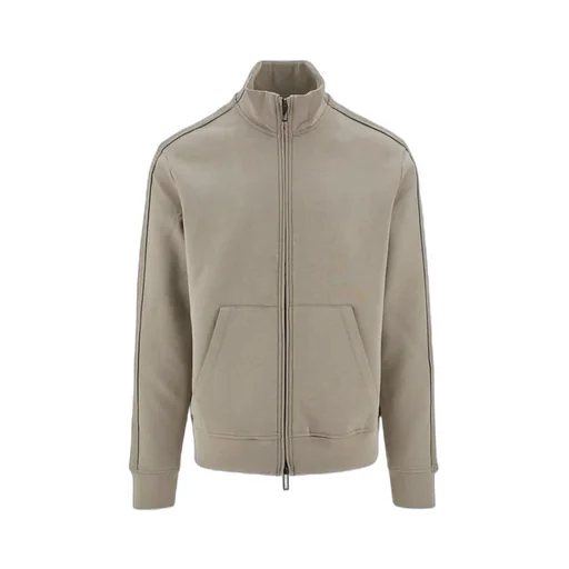 Logo-Jacquard Zip-Up Stretch-Cotton Sweatshirt