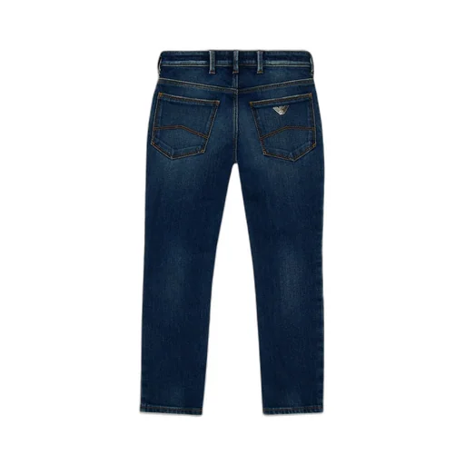 Logo-Plaque Mid-Rise Slim-Cut Jeans