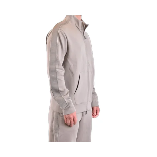 Logo-Jacquard Zip-Up Stretch-Cotton Sweatshirt