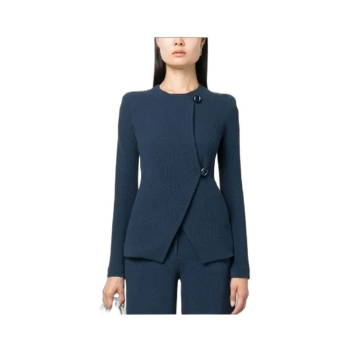 Off-Centre-Fastening Textured Jacket