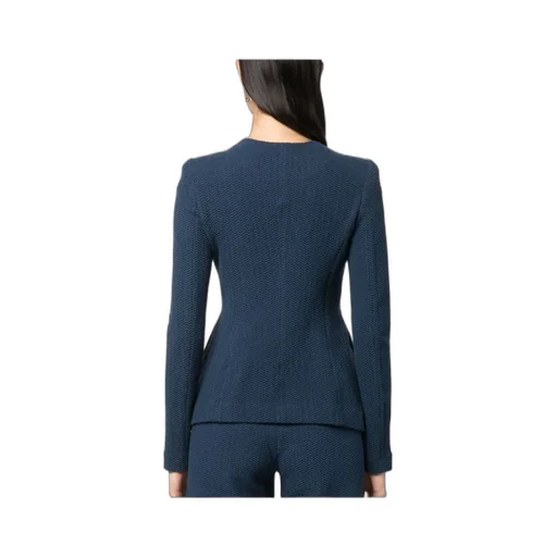 Off-Centre-Fastening Textured Jacket