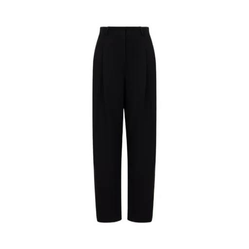 Pleated High-Rise Casual Pants