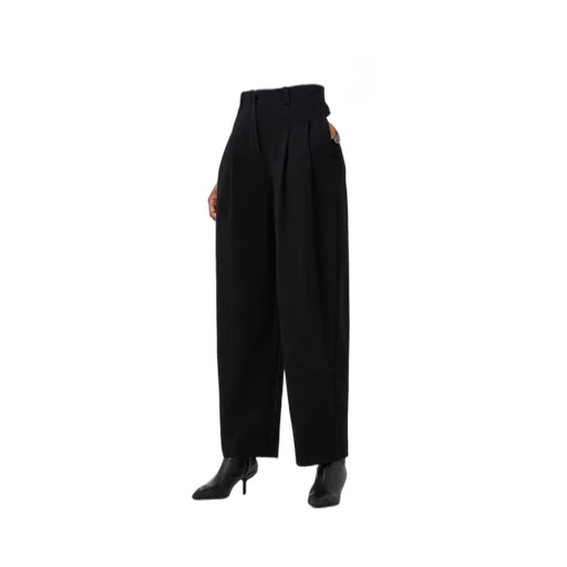 Pleated High-Rise Casual Pants