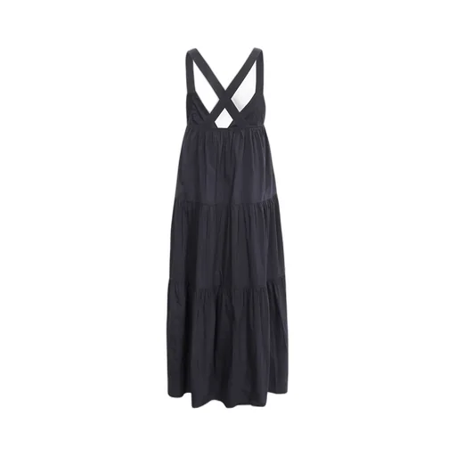 Tiered Sleeveless Midi Dress