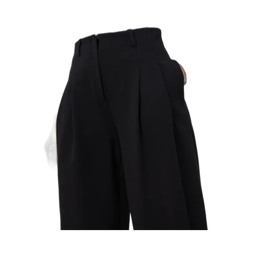 Pleated High-Rise Casual Pants