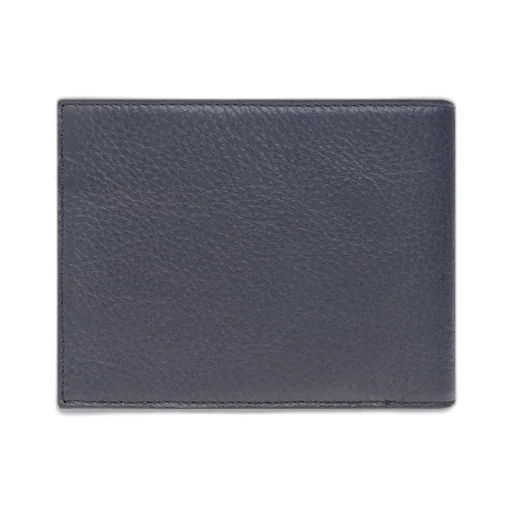 Logo-Rubberised Leather Wallet And Card Holder