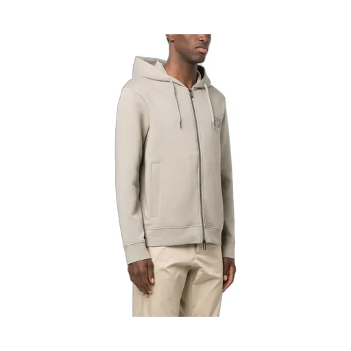 Logo-Embroidered Zipped Drawstring Hoodie