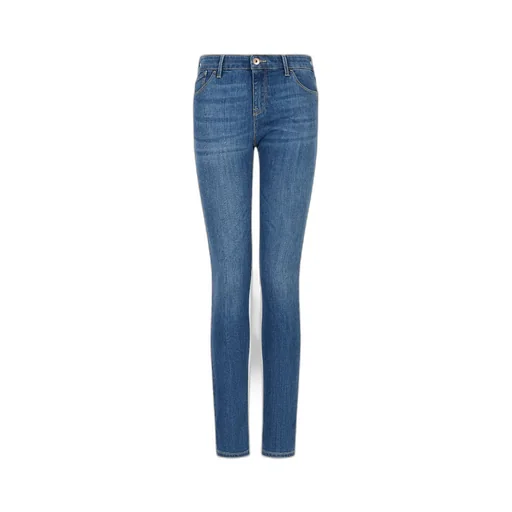 Embroidered-Logo Skinny Jeans