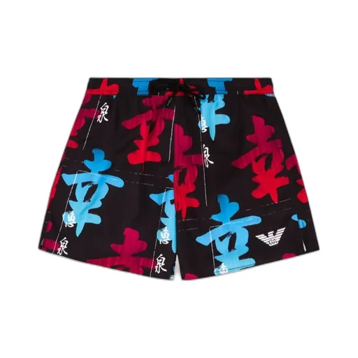Graphic-Print Swim Shorts