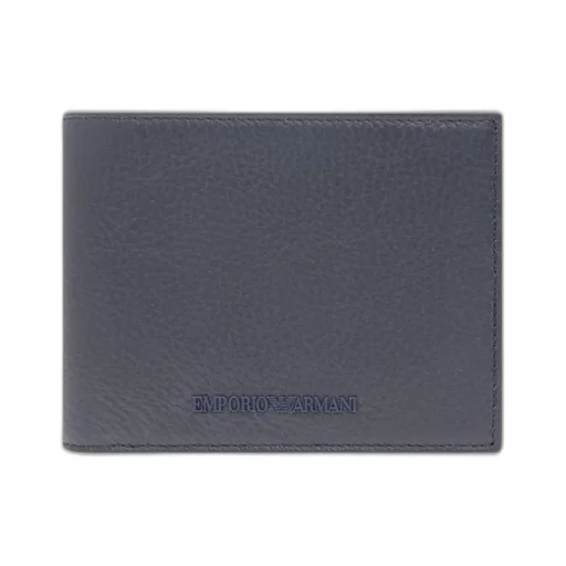 Logo-Rubberised Leather Wallet And Card Holder