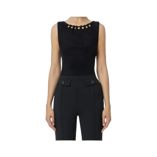 Jersey Top With Jewel Buttons