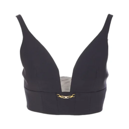 Logo Embellished Cropped Top